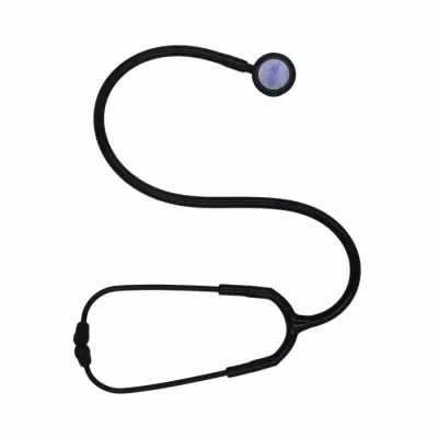 Стетоскоп ветеринарный профессиональный VET-210, диафрагма 35мм, Black Line, VitaVet Pro