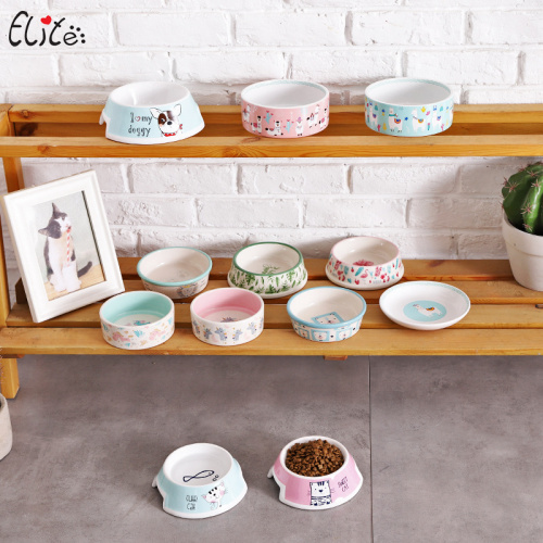 Миска керамическая с рисунком для кошек и собак wikiLAB 8PK 15*15*5.6 см