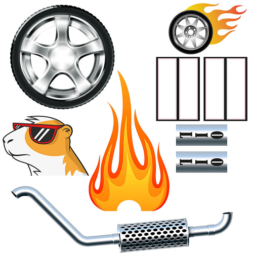 Клетка Dragster для хомяков и мелких грызунов, 50*35*25 см