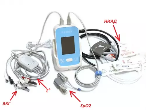 Ветеринарный портативный тонометр пациента wikiVET AM6200 (t°+SpO2+НИАД+ЭКГ) +bluetooth
