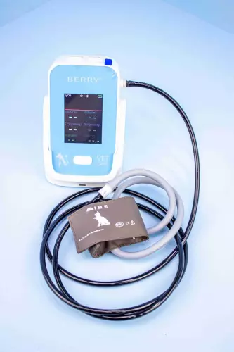 Ветеринарный портативный тонометр пациента wikiVET AM6200 (t°+SpO2+НИАД+ЭКГ) +bluetooth