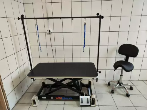 Стол wikiGROOM S800 120 х 60 см Черный на Черном подстолье