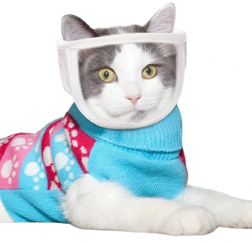 Воротник защитный для кошек wikiVET (маска)