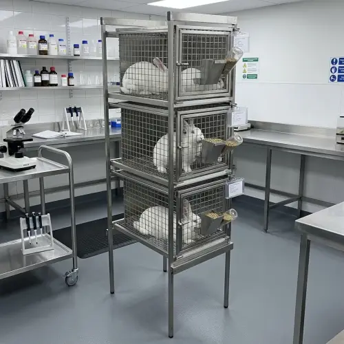 Стеллаж 3 клетки 3 яруса из нержавеющей стали 