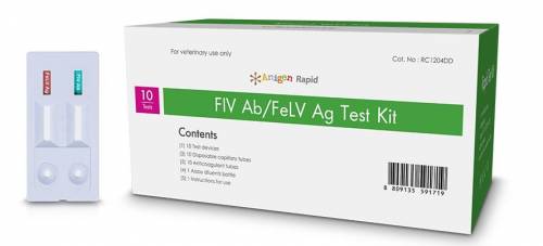 Антитела к вирусу иммунодефицита / Вирус лейкемии кошек (ANIGEN FIV Ab/FelV Ag) 10 шт./уп.