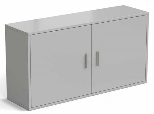 Шкаф настенный с полкой 1200х340х620, белый/серый