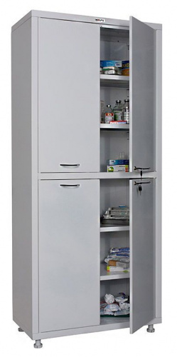 Шкаф металлический двухстворчатый МД 2 1780/SS (800x400x1750/1850 мм)